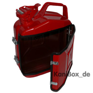 Vintage classic car DIY Jerrycan red rot