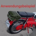 Benzinkanister als Topcase für Moped