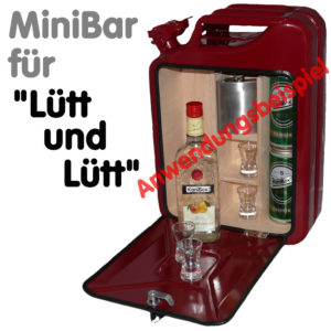 rote Benzinkanister MiniBar Kanister-Bar