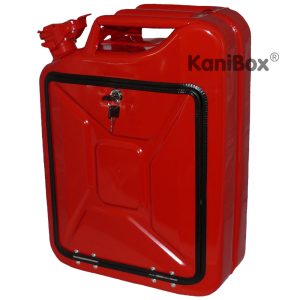 feuerroter Benzinkanister als Kanister Bar
