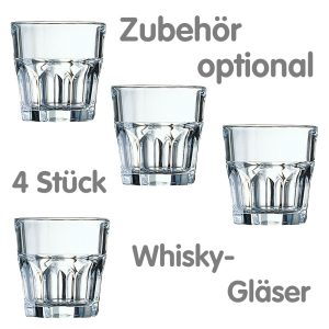 4 Whiskygläser als KaniBox Zubehör