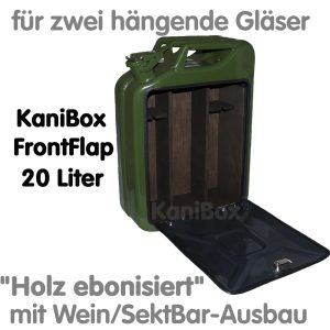 20er FrontFlap WeinBar-Ausbau Holz ebonisiert