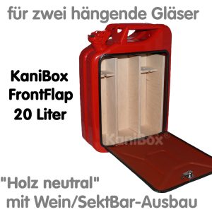 20er FrontFlap WeinBar-Ausbau Holz neutral