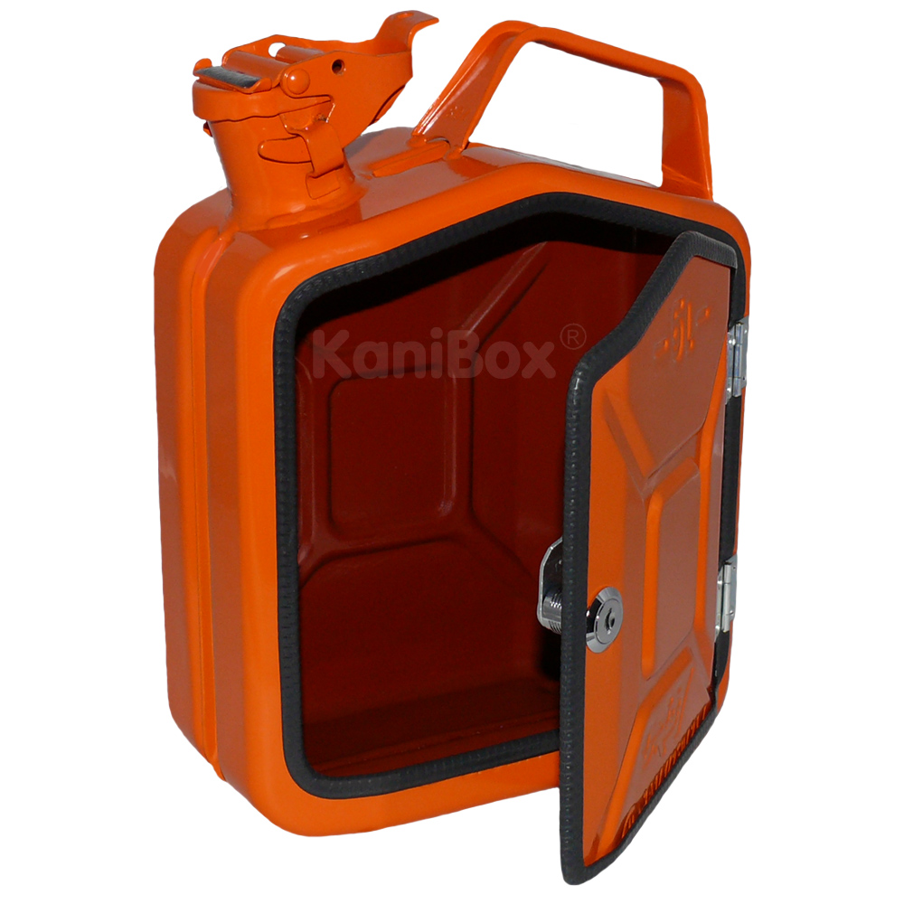 orange Benzinkanister DIY Projekt als Kanister-Bar