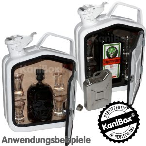 kleine Retro MiniBar in coolem Weiss