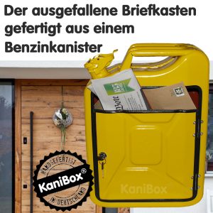 Briefkasten aus einem Benzinkanister gefertigt