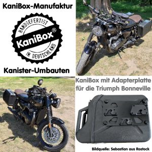 KaniBox Kanisterumbau an einer Triumph Bonneville