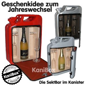 Geschenkidee zum Jahreswechsel - Die SektBar im Kanister