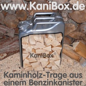 KaniBox Kaminholz-Trage aus einem Benzinkanister