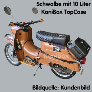 schwarze KaniBox TopCase "SHOW & SHINE" mit Velour-Auskleidung in Anthrazit – Bild 5