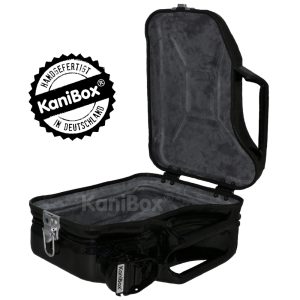 schwarze KaniBox TopCase "SHOW & SHINE" mit Velour-Auskleidung in Anthrazit – Bild 2