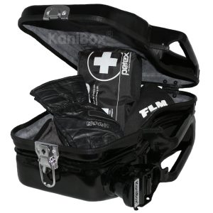 schwarze KaniBox TopCase "SHOW & SHINE" mit Velour-Auskleidung in Anthrazit – Bild 3