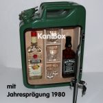 MiniBar aus einem Bellino Benzinkanister von 1980 zum 45. Geburtstag oder Jubiläum