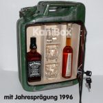 BarKanister mit Prägung von 1996 als individuelles Geschenk zum Geburtstag oder Jubiläum