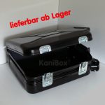handgefertigter Koffer aus einem schwarzen 20 Liter Benzinkanister