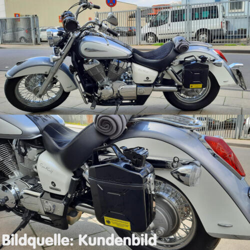 5 Liter KaniBox an einer Honda Shadow