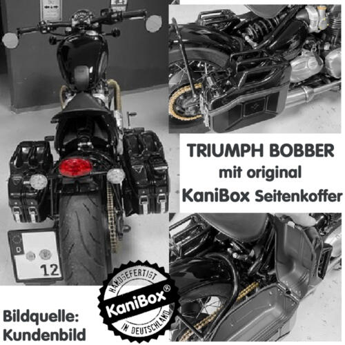 Triumph Bobber mit original KaniBox Seitenkoffer