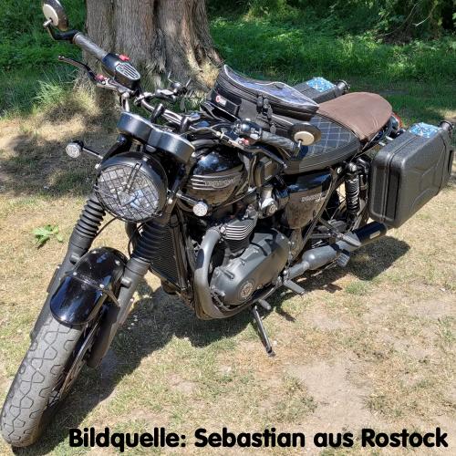 Triumph Bonneville mit KaniBox Benzinkanister-Umbau