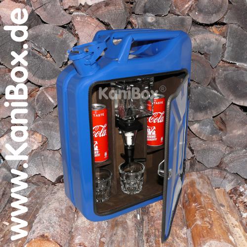 Whiskey BarKanister in blau