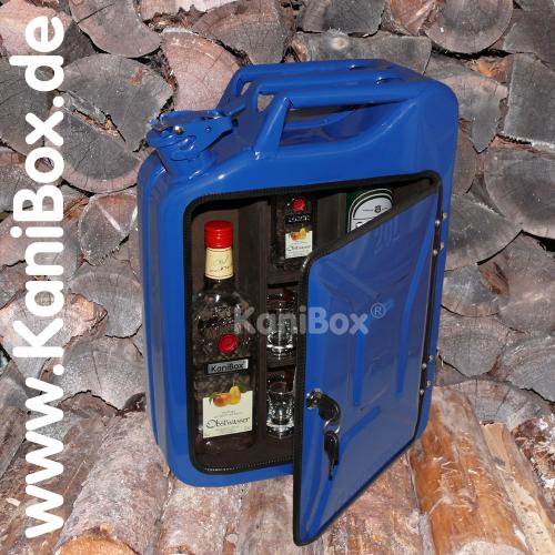 blaue Vintage KanisterBar